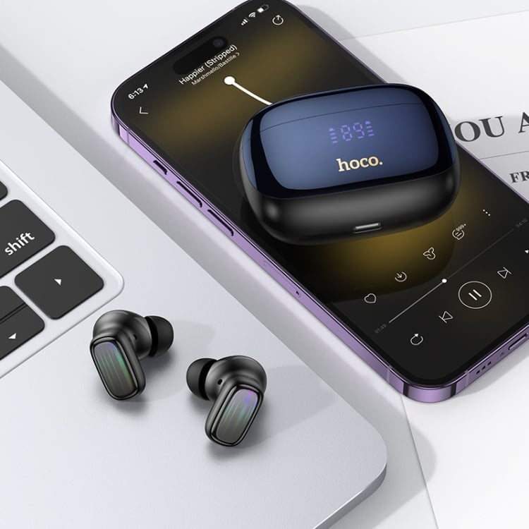 AUDÍFONOS HOCO EQ20 IN EAR BLUETOOTH V5.4 + 4MIC COLOR NEGRO - 3