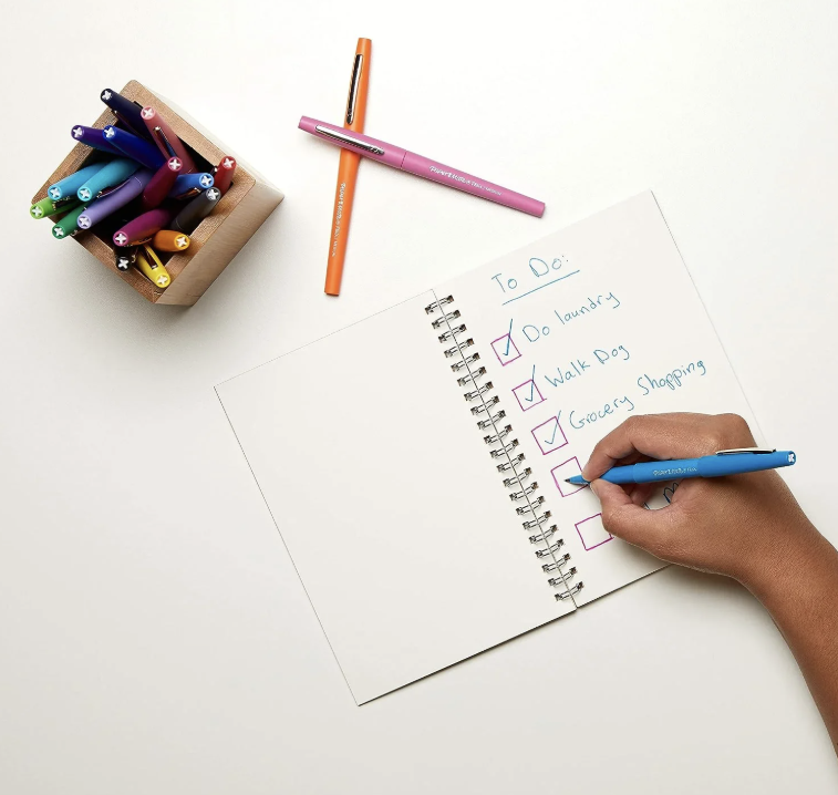 PACK PAPER MATE FLAIR FELT TIP 4 PENS MEDIUM POINT - 3