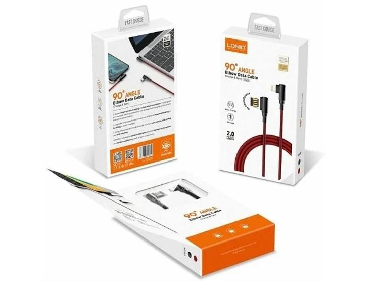 CABLE 90 GRADOS ELBOW DATA CLABLE LIGHTNING 2M LS422 - 2