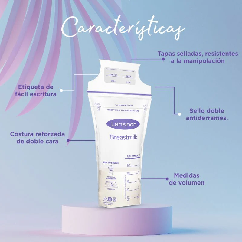 PACK 3 UNDS BOLSA DE ALMACENAMIENTO DE LECHE LANSINOH 75 UND - 3