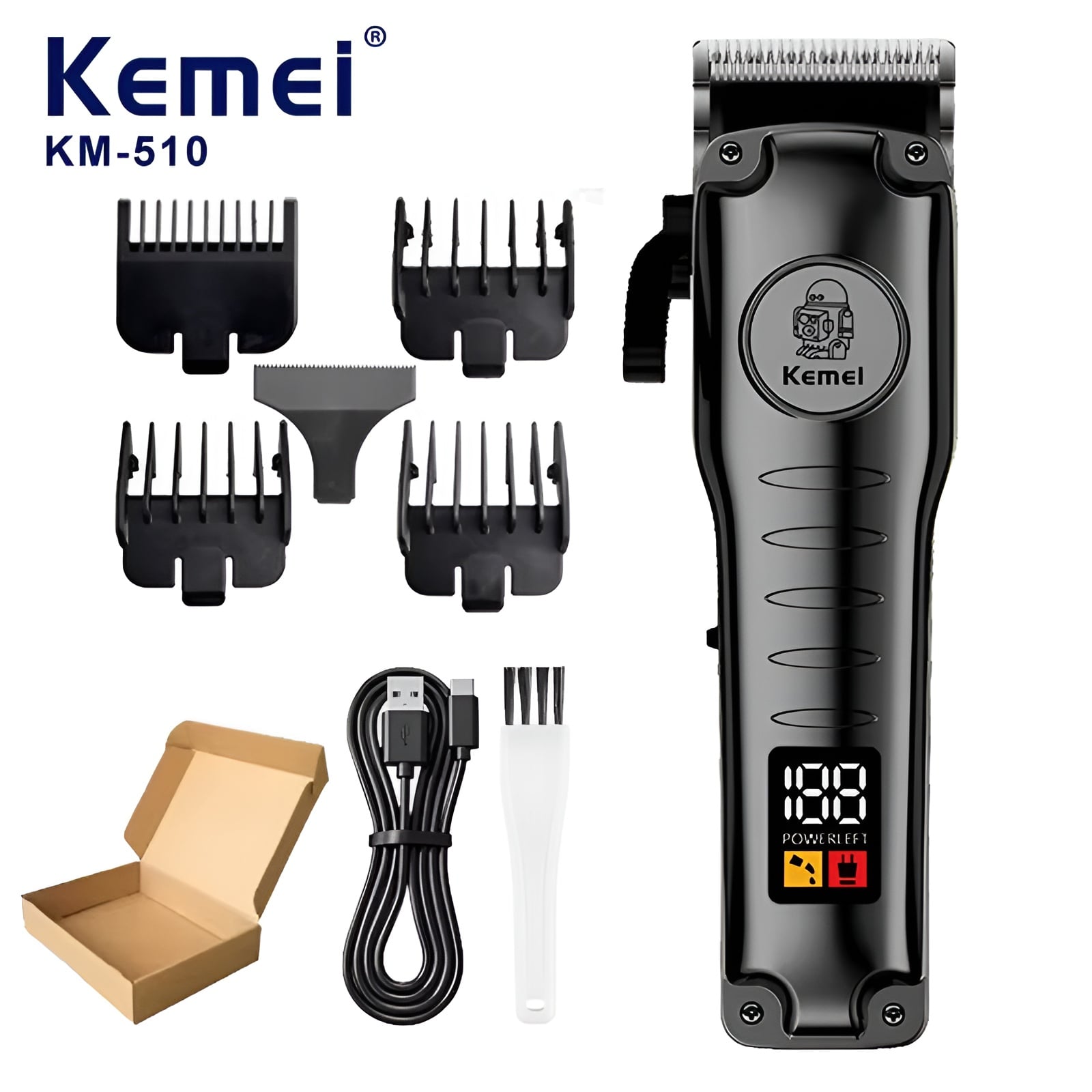 KEMEI KM 510 RECORTADORA DE PELO ELECTRICA PORTATIL - 2