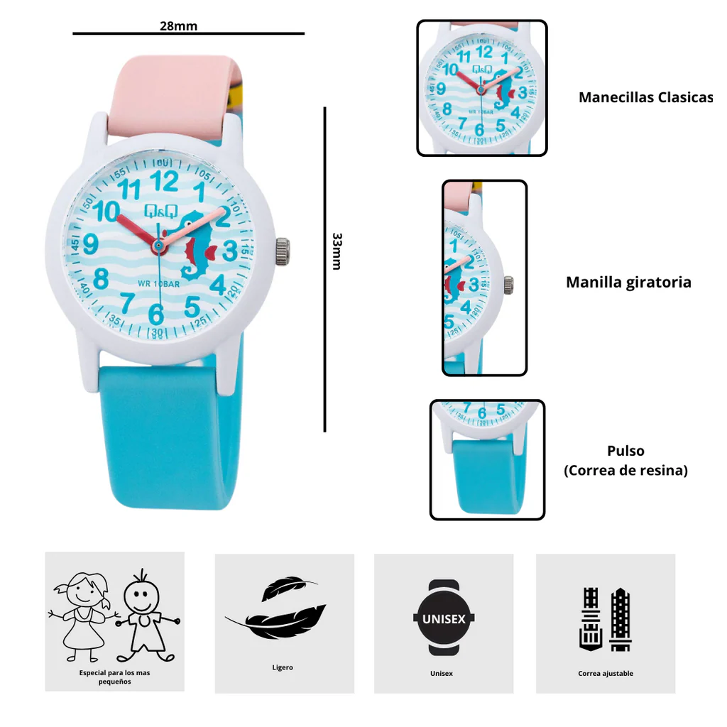 RELOJ QYQ VS49J001Y SILICONA NIÑOS - 2
