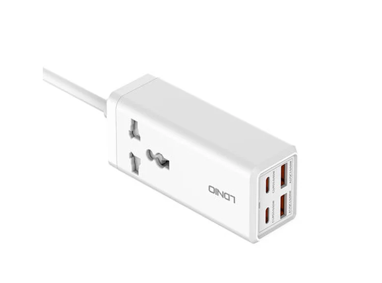 EXTENSIÓN DE ESCRITORIO LDNIO 65W CARGA RÁPIDA SC1418 BLANCO - 2