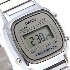 RELOJ CASIO LA670W-7D MUJER ACERO PLATEADO EXPANDIBLE - GRIS - 2