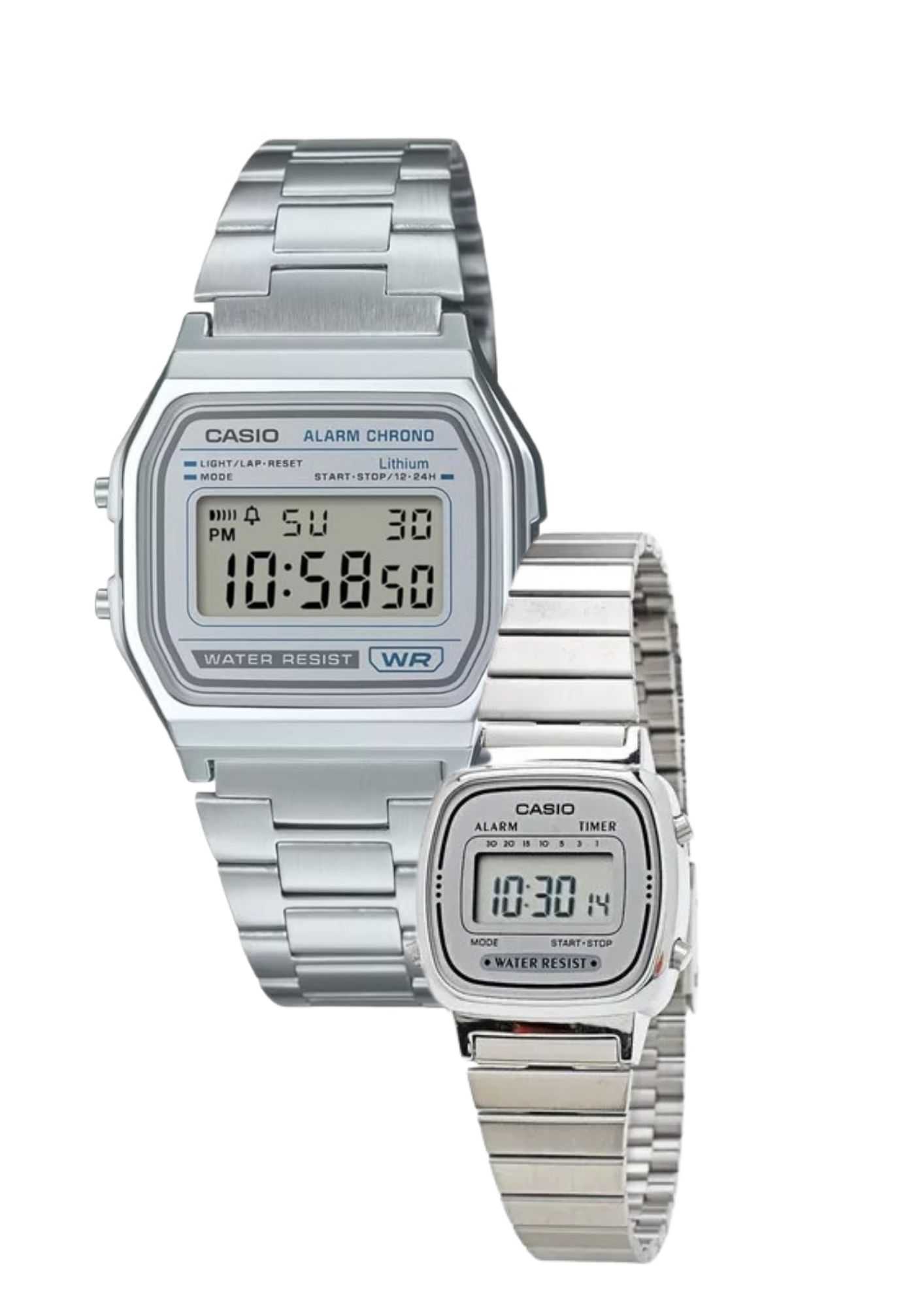 COMBO RELOJ CASIO VINTAGE A158WEA 7A + LA670W-7D - 1