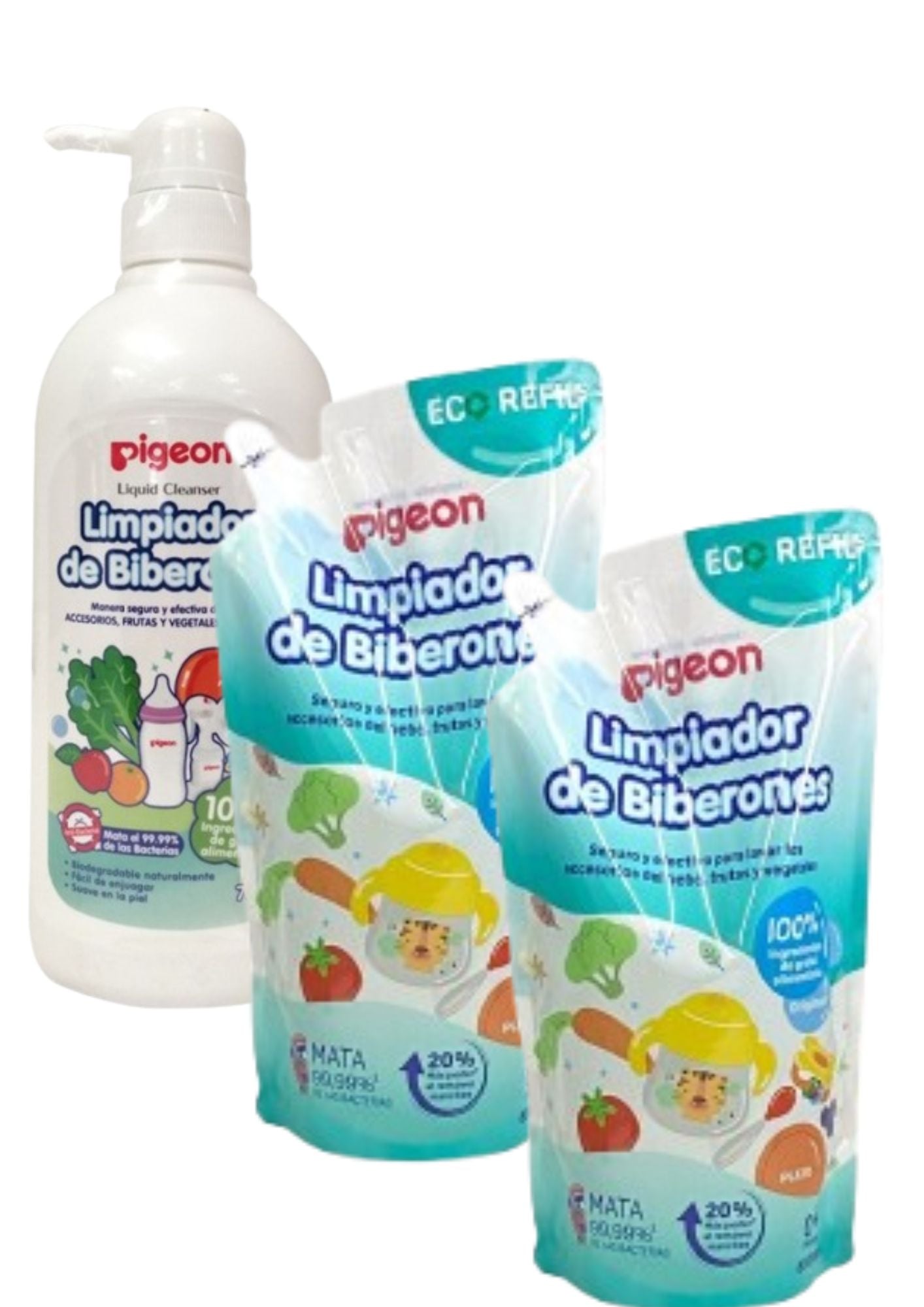 PIGEON LÍQUIDO LIMPIADOR 700ML + 2 RECARGA 26742 650ML - 1