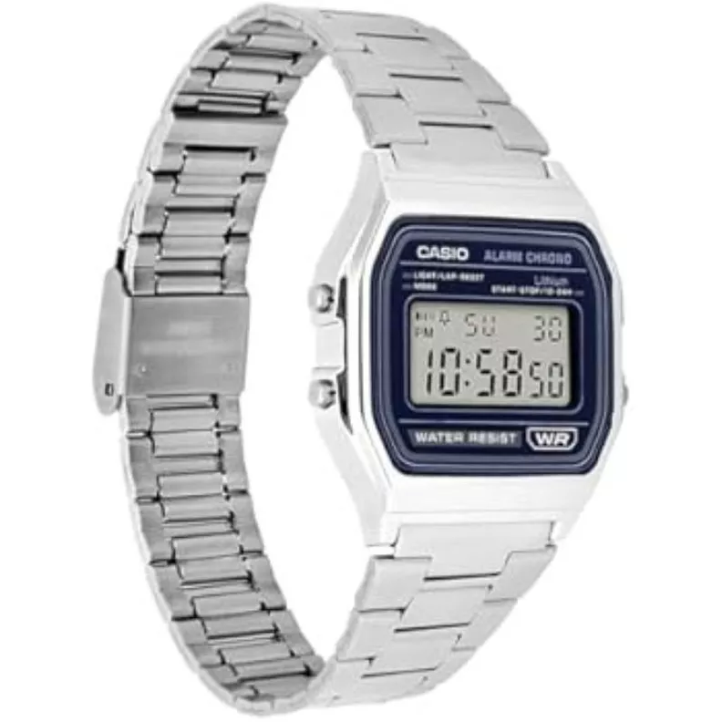 RELOJ CASIO A-158WEA-2D ACERO INOXIDABLE UNISEX CLÁSICO AZUL - 2