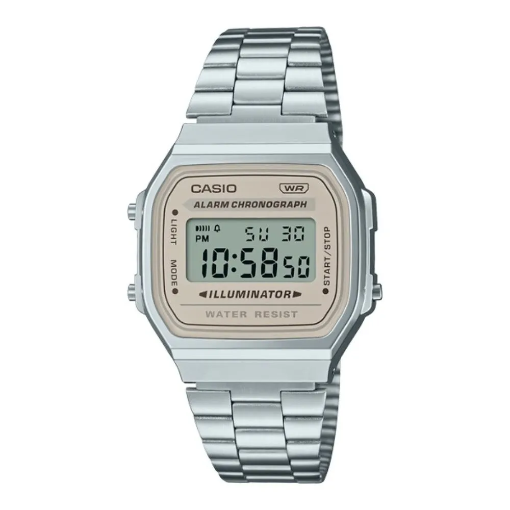 RELOJ PULSERA CASIO A168WA-8AY CORRE DE ACERO - 1