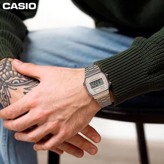 RELOJ PULSERA CASIO A168WA-8AY CORRE DE ACERO - 4