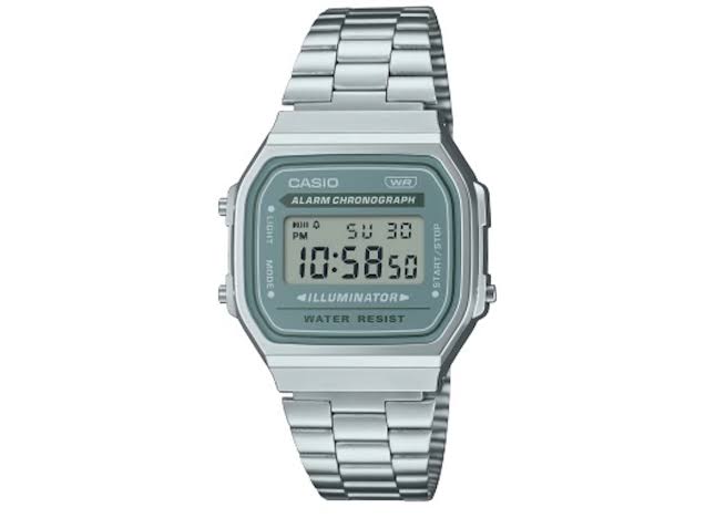 RELOJ DE PULSERA CASIO A168WA-3AY VINTAGE METALICO - 1