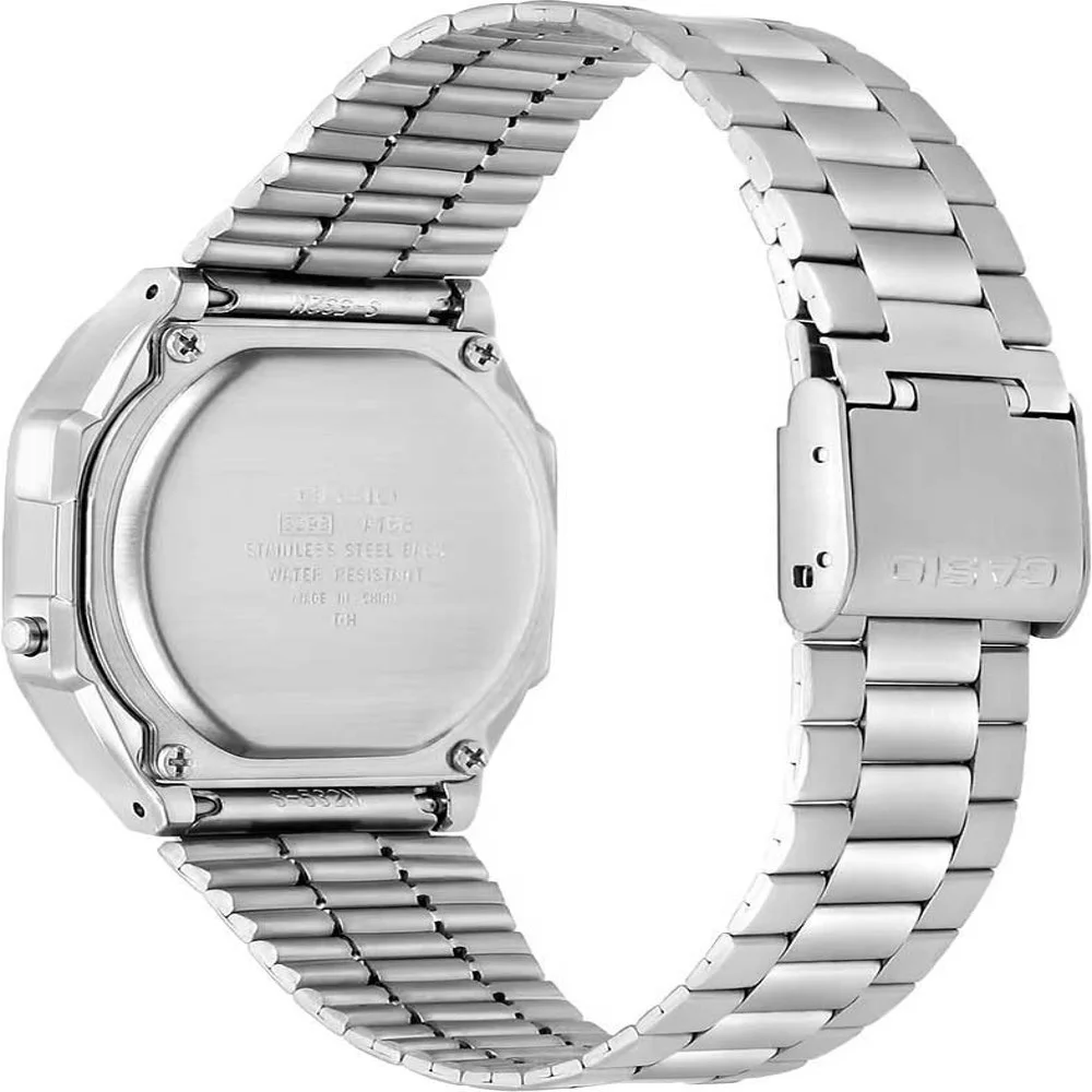 RELOJ PARA HOMBRE CASIO VINTAGE A168WA-5AYDF PLATEADO - MARRÓN - 2