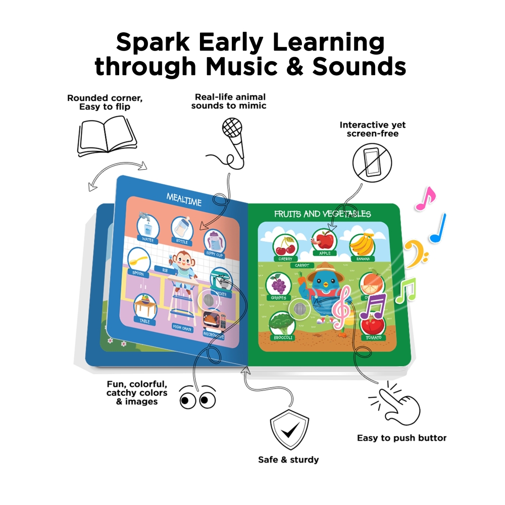 LIBRO INFANTIL MIS PRIMERAS 100 PALABRAS (INGLÉS) MUSICAL DITTY BIRD - 2