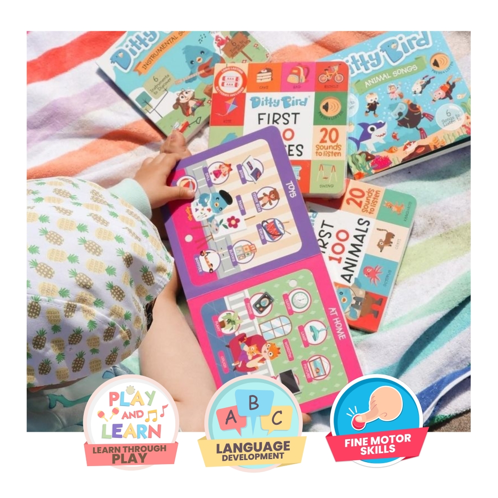 LIBRO INFANTIL MIS PRIMERAS 100 PALABRAS (INGLÉS) MUSICAL DITTY BIRD - 4