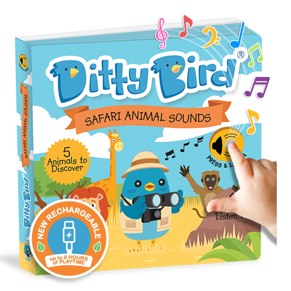 LIBRO INFANTIL SONIDOS DE ANIMALES DE SAFARI (INGLÉS) MUSICAL DITTY BIRD - 1