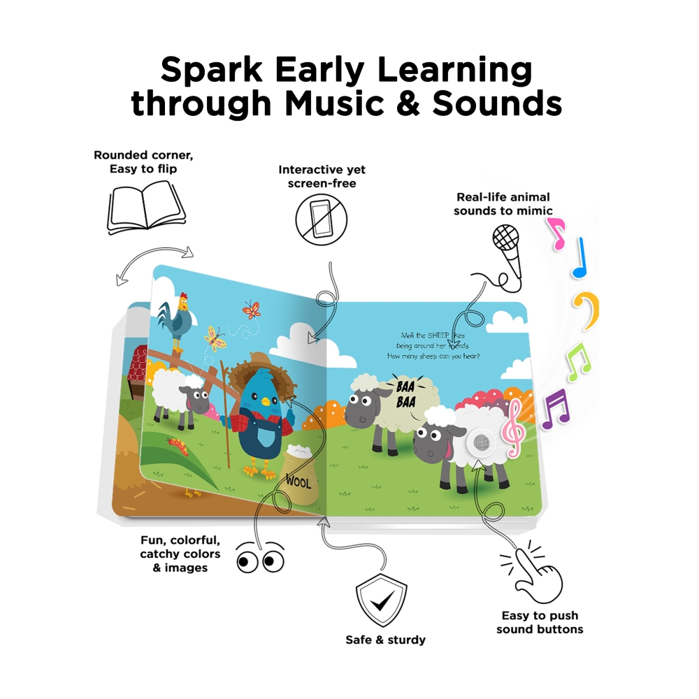 LIBRO INFANTIL SONIDOS ANIMALES DE LA GRANJA (INGLÉS) MUSICAL DITTY BIRD - 3