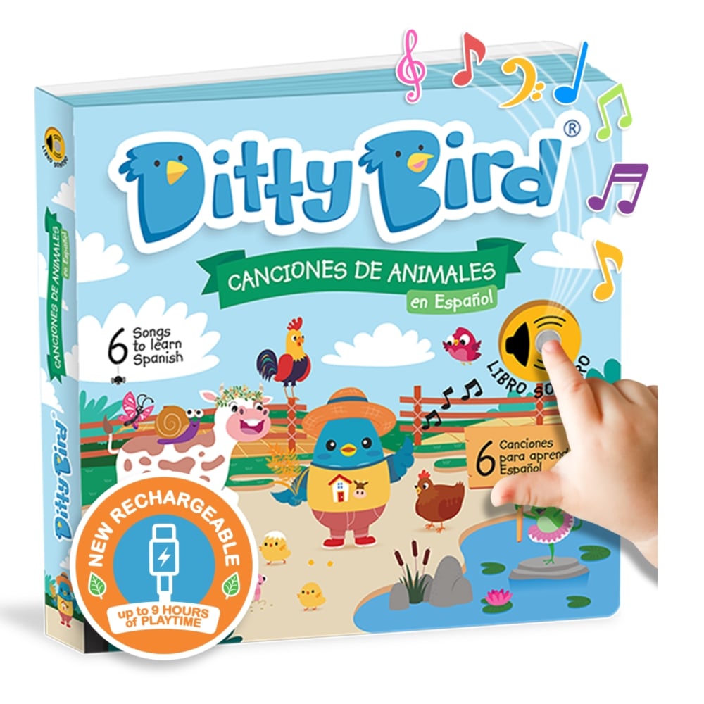 LIBRO INFANTIL CANCIONES DE ANIMALES (CASTELLANO) MUSICAL DITTY BIRD - 1