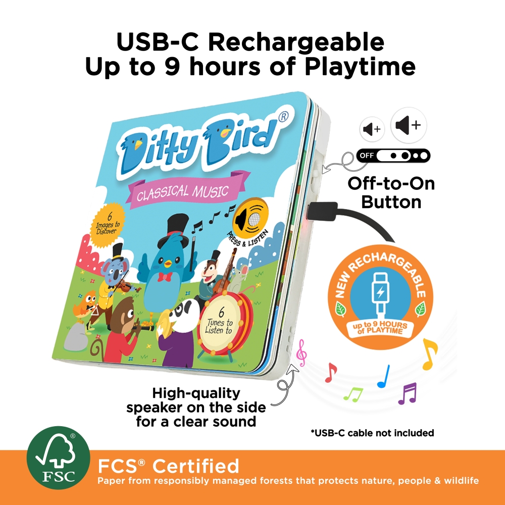LIBRO INFANTIL MÚSICA CLÁSICA (INGLÉS) MUSICAL DITTY BIRD - 3