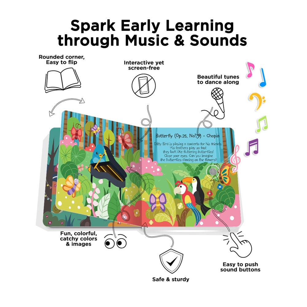 LIBRO INFANTIL MÚSICA CLÁSICA (INGLÉS) MUSICAL DITTY BIRD - 4