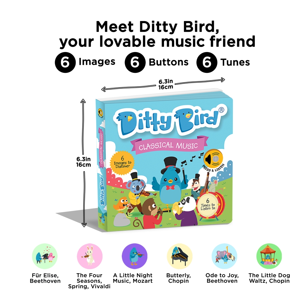 LIBRO INFANTIL MÚSICA CLÁSICA (INGLÉS) MUSICAL DITTY BIRD - 5