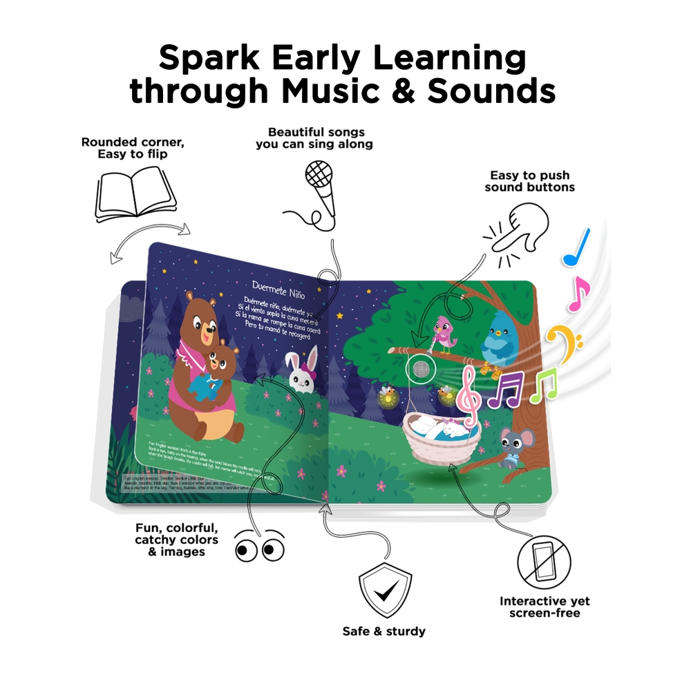 LIBRO INFANTIL CANCIONES DE CUNA (CASTELLANO) MUSICAL DITTY BIRD - 2