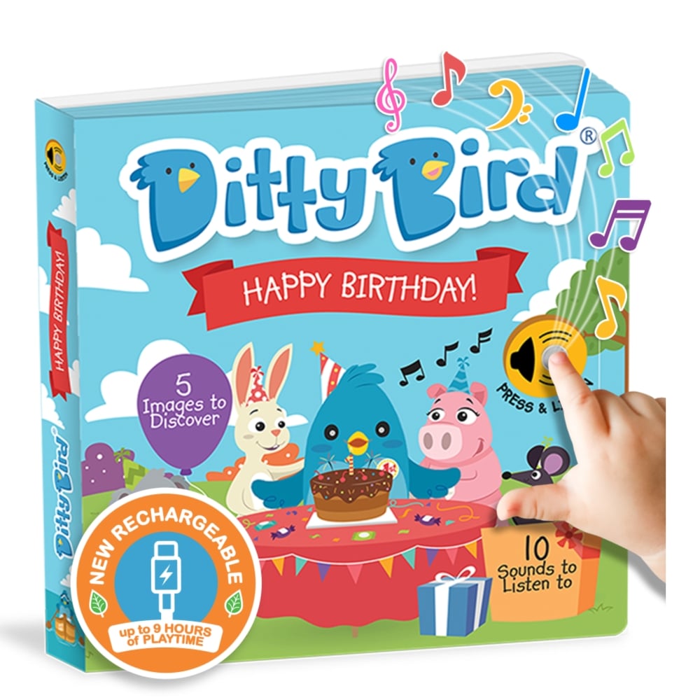 LIBRO INFANTIL CANCIONES DE CUMPLEAÑOS (INGLÉS) MUSICAL DITTY BIRD - 1