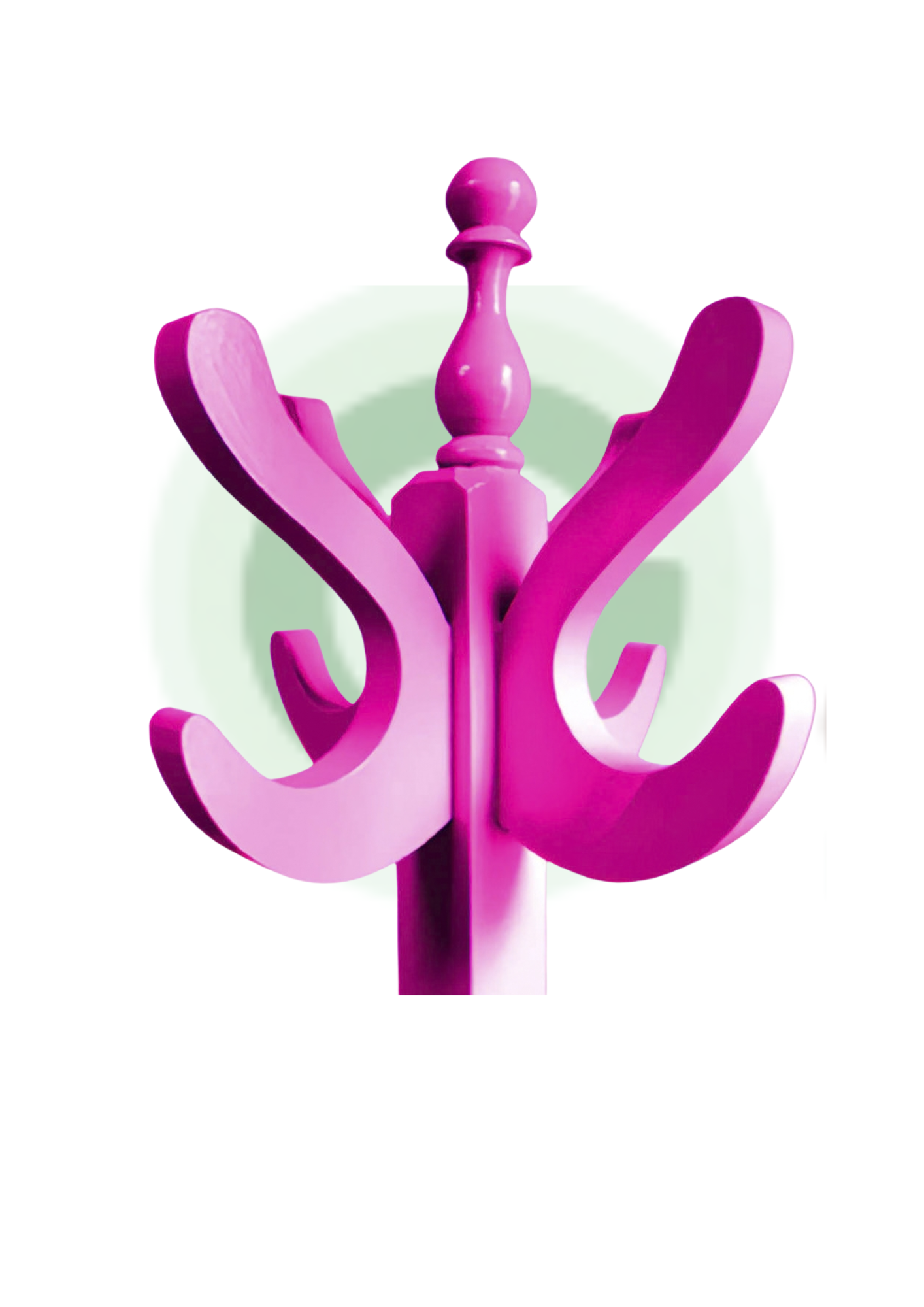 PERCHERO DE MADERA FUCSIA - MUEBLES GAUDI - 2