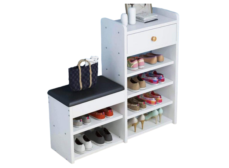 ZAPATERA ELIOT 12 PARES BLANCO MUEBLES GAUDI - 1