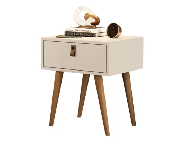 VELADOR PILI JALADOR DE CUERO BLANCO MUEBLES GAUDI - 1