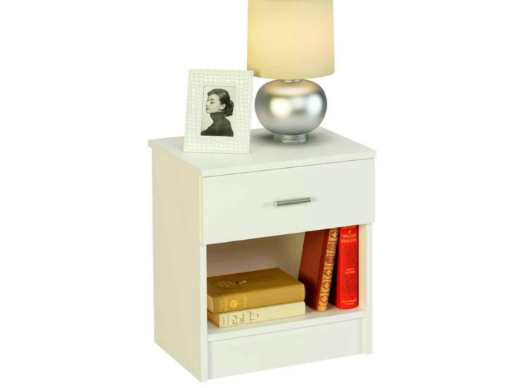 VELADOR CINDY 1 CAJÓN BLANCO MUEBLES GAUDI - 2