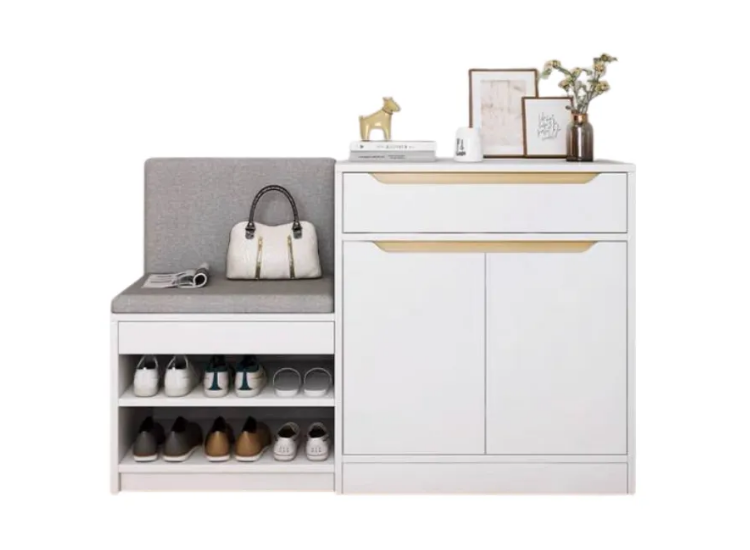 ZAPATERA CON ASIENTO ARILIS 15 PARES BLANCO - MUEBLES GAUDI - 2