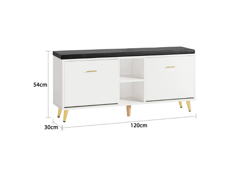 ZAPATERA MUEBLES GAUDI BLANCO VINTAGE PRISTINA - 4