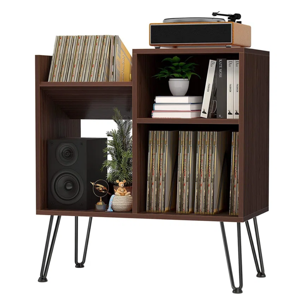 MUEBLE ESTANTE TOCADISCO RIGA CARAMELO MUEBLES GAUDI - 1