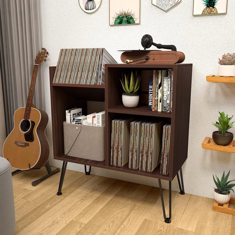 MUEBLE ESTANTE TOCADISCO RIGA CARAMELO MUEBLES GAUDI - 2
