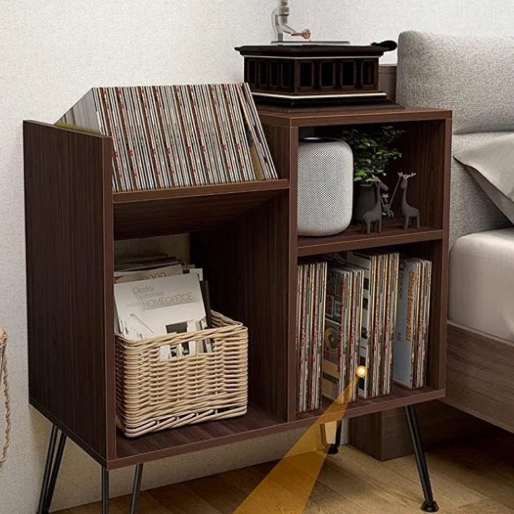 MUEBLE ESTANTE TOCADISCO RIGA CARAMELO MUEBLES GAUDI - 3