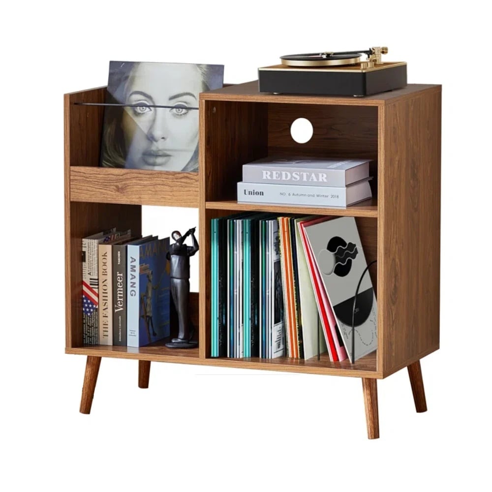 MUEBLE ESTANTE TOCADISCO PRAGA CARAMELO MUEBLES GAUDI - 1