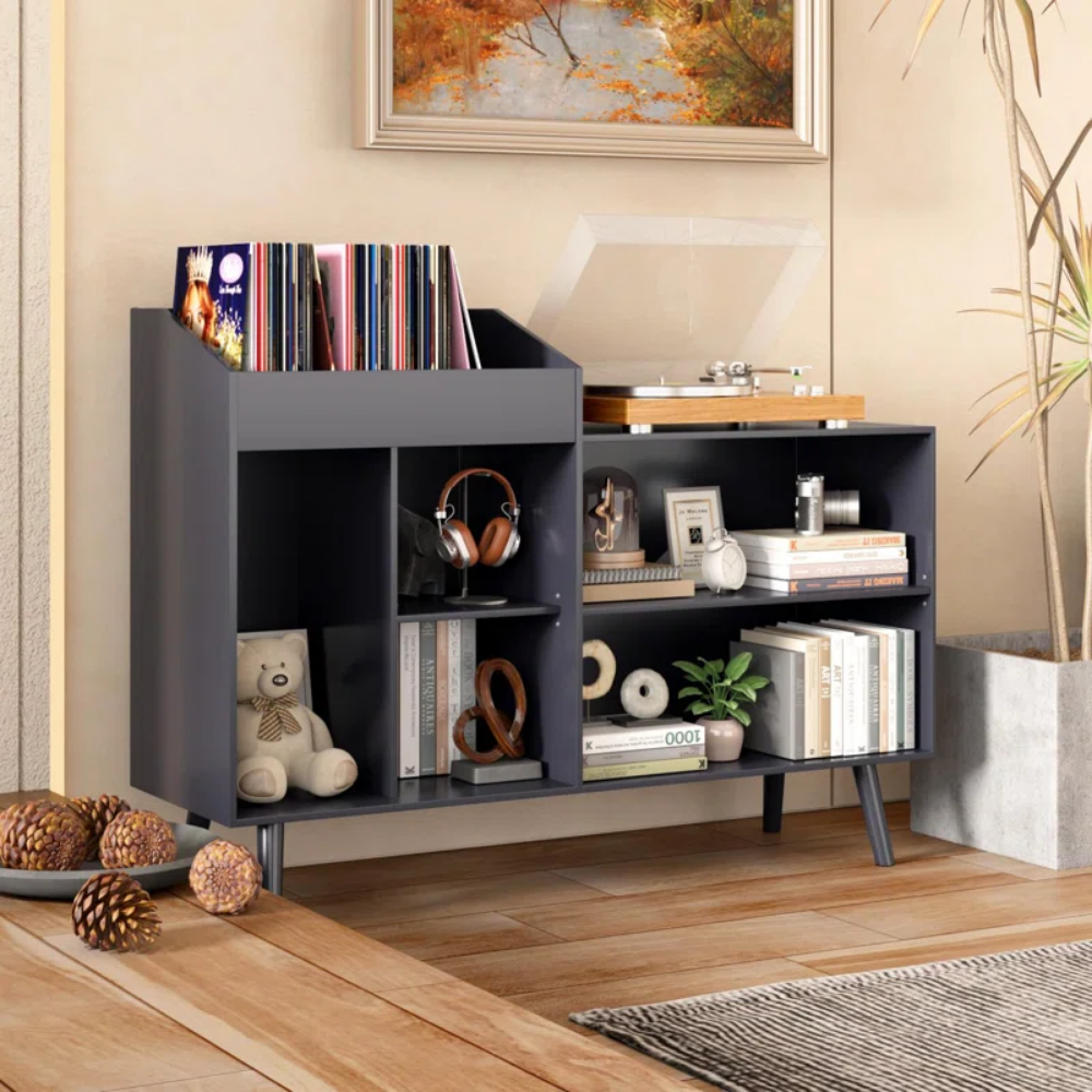 MUEBLE ESTANTE TOCADISCO CARLO NEGRO MUEBLES GAUDI - 2