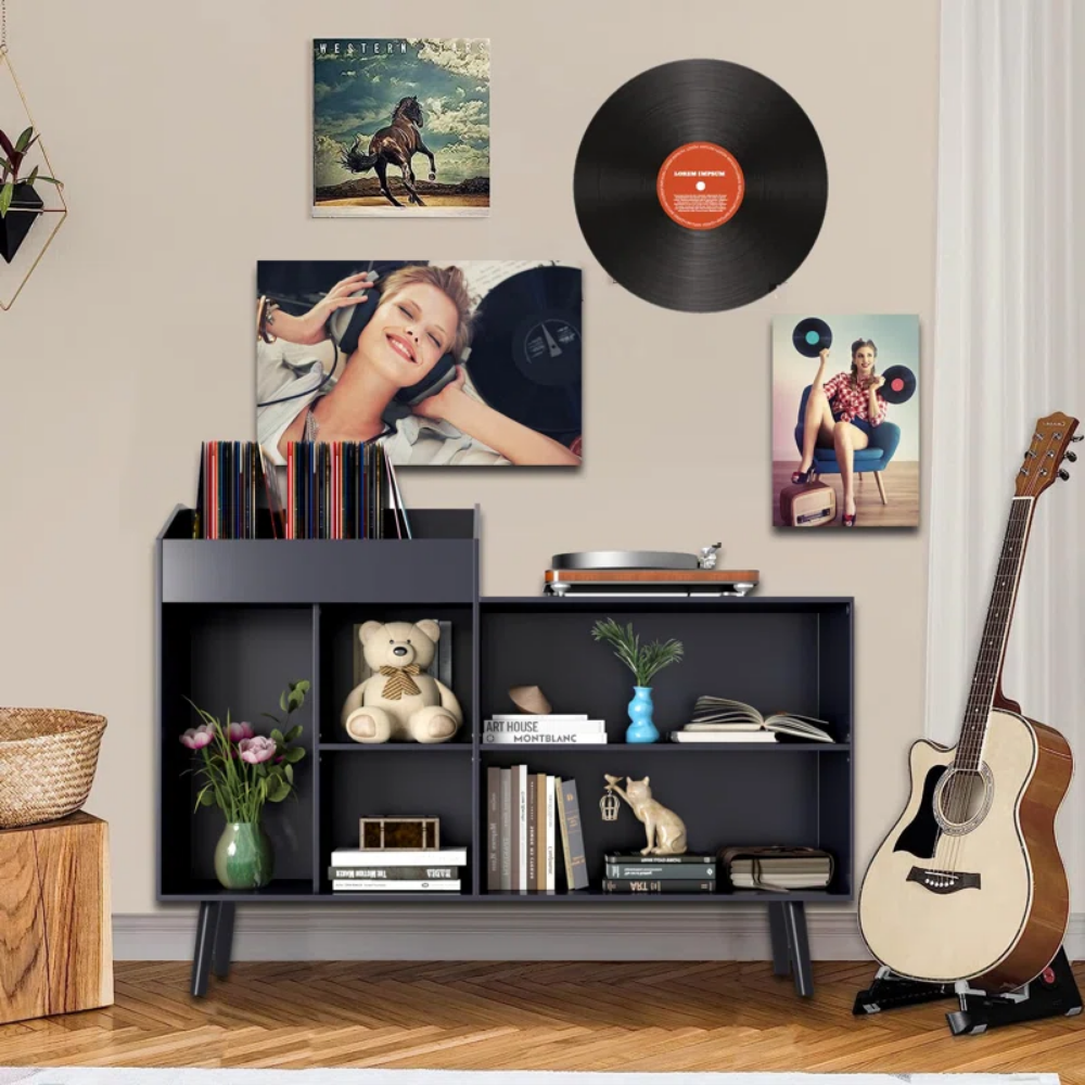 MUEBLE ESTANTE TOCADISCO CARLO NEGRO MUEBLES GAUDI - 4