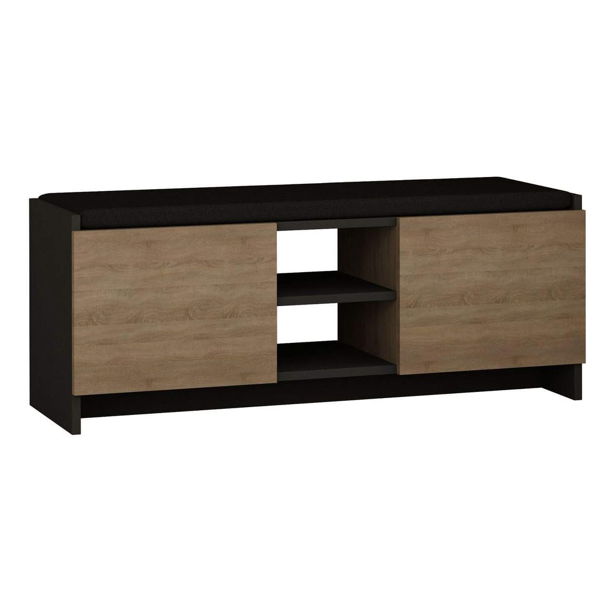 ZAPATERA DORIAN NEGRO Y DUNA MUEBLES GAUDI - 1