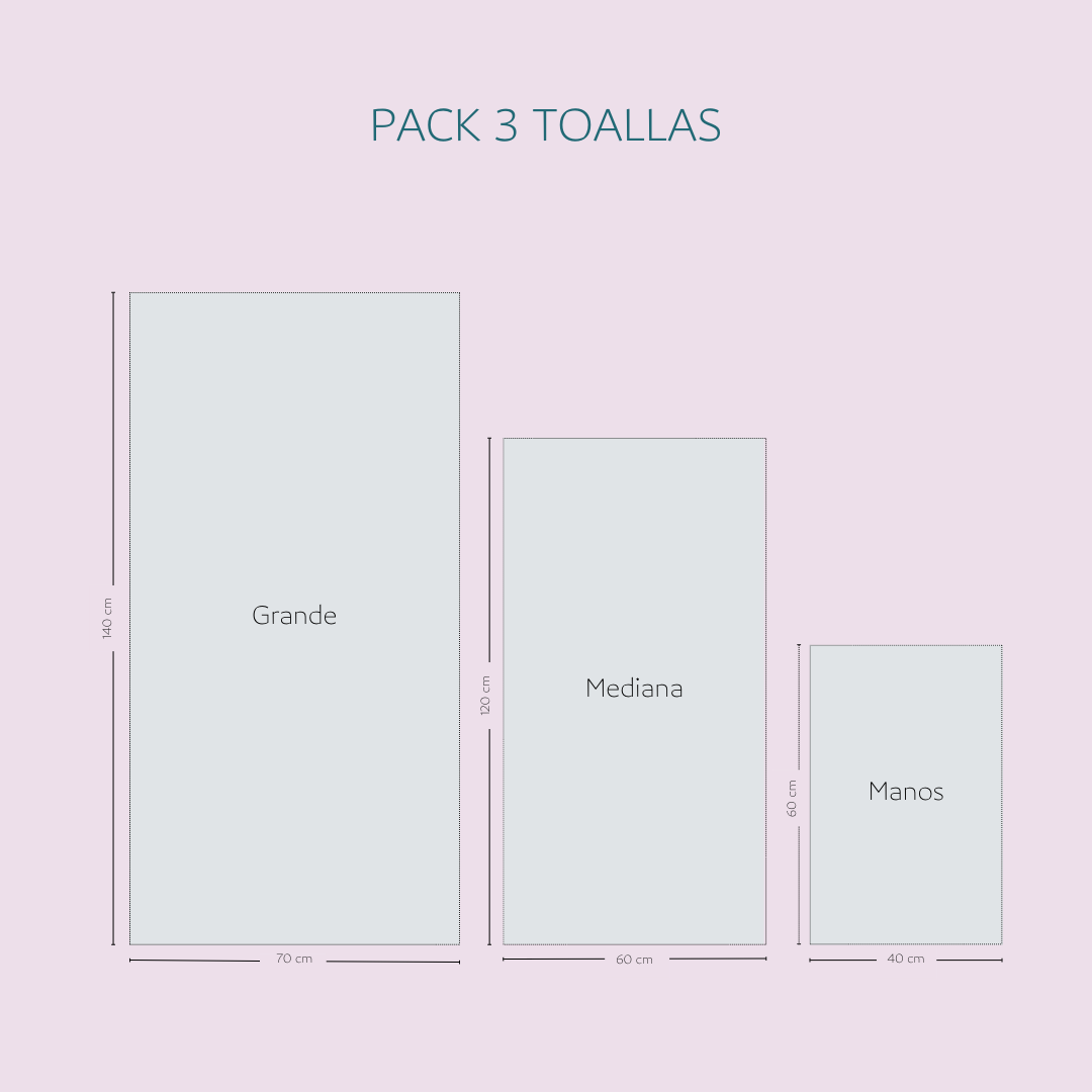 PACK 3 TOALLAS TEFI HOME CLASICO DELUXE - 4