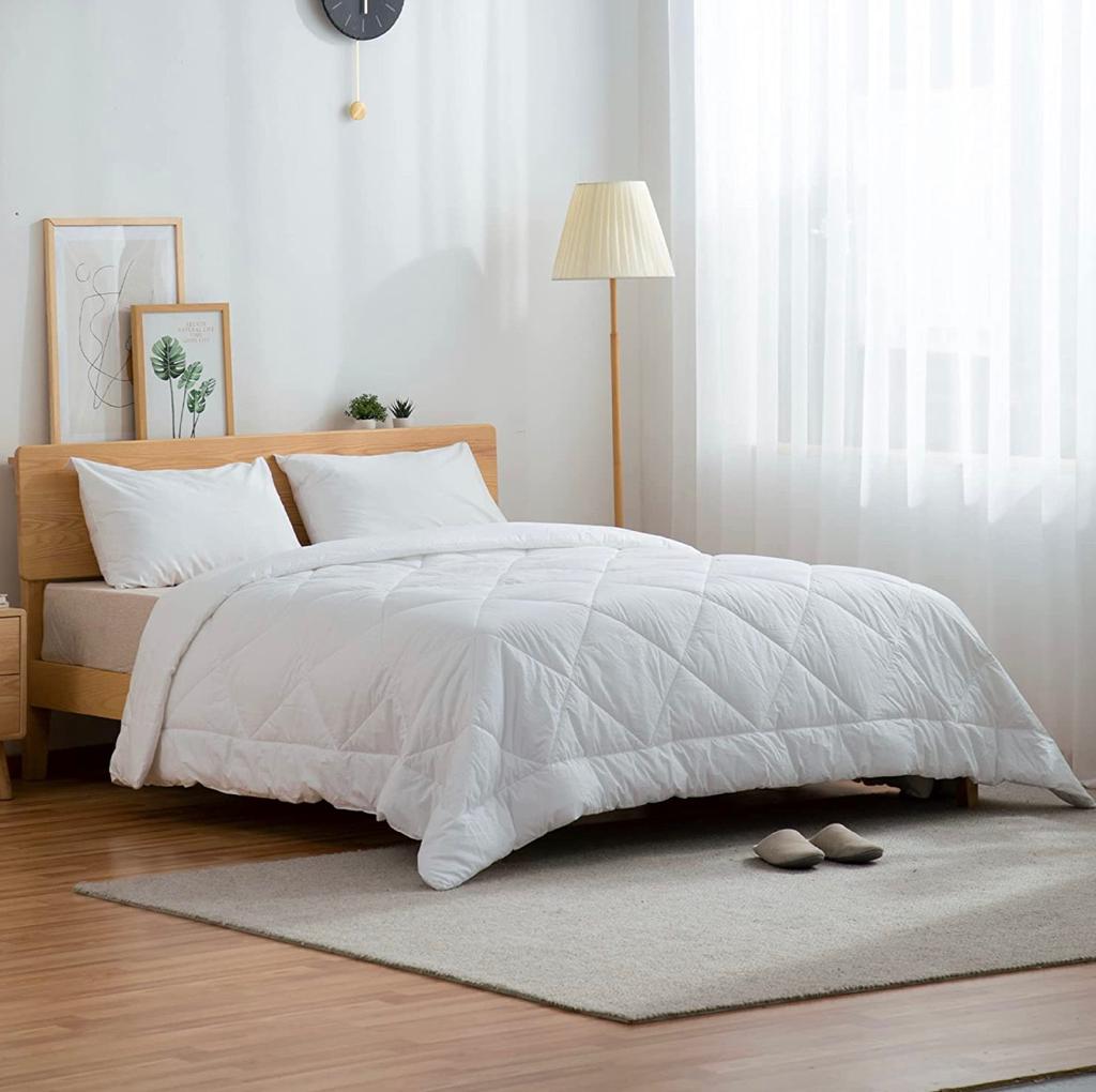 CUBRECAMA TEFI HOME MODERNO 2 PLAZAS ALGODÓN LISOS MONOCROMO 50 HILOS - 3