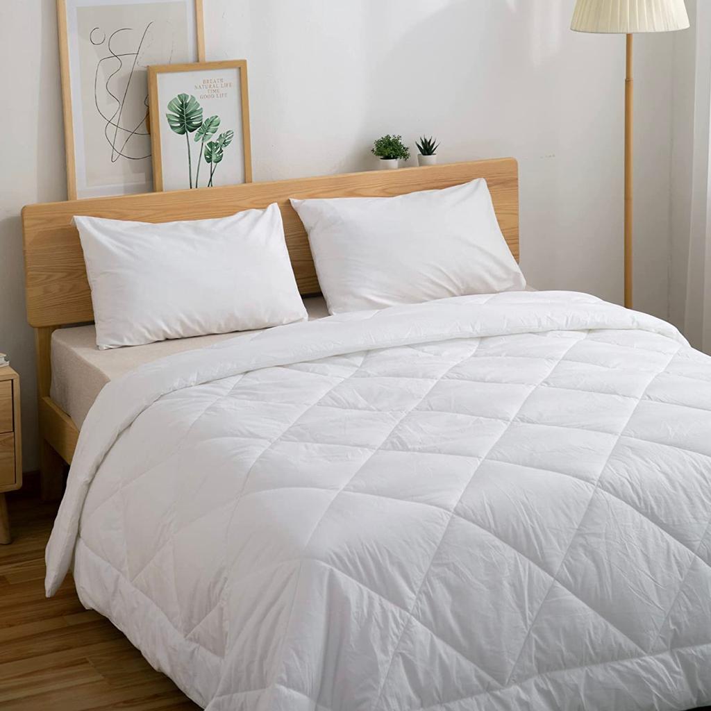 CUBRECAMA TEFI HOME MODERNO QUEEN ALGODÓN LISOS MONOCROMO 250 HILOS - 1
