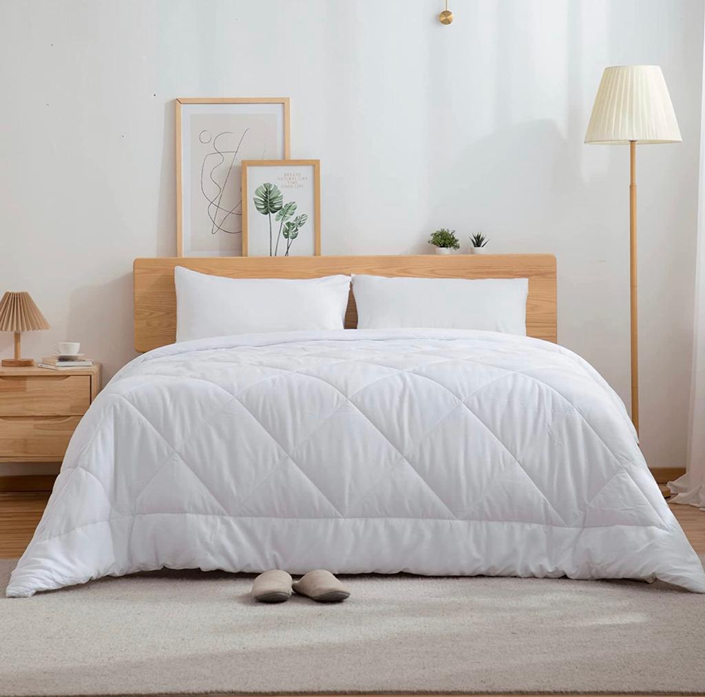 CUBRECAMA TEFI HOME MODERNO QUEEN ALGODÓN LISOS MONOCROMO 250 HILOS - 2