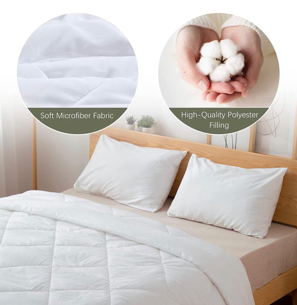 CUBRECAMA TEFI HOME MODERNO QUEEN ALGODÓN LISOS MONOCROMO 250 HILOS - 4