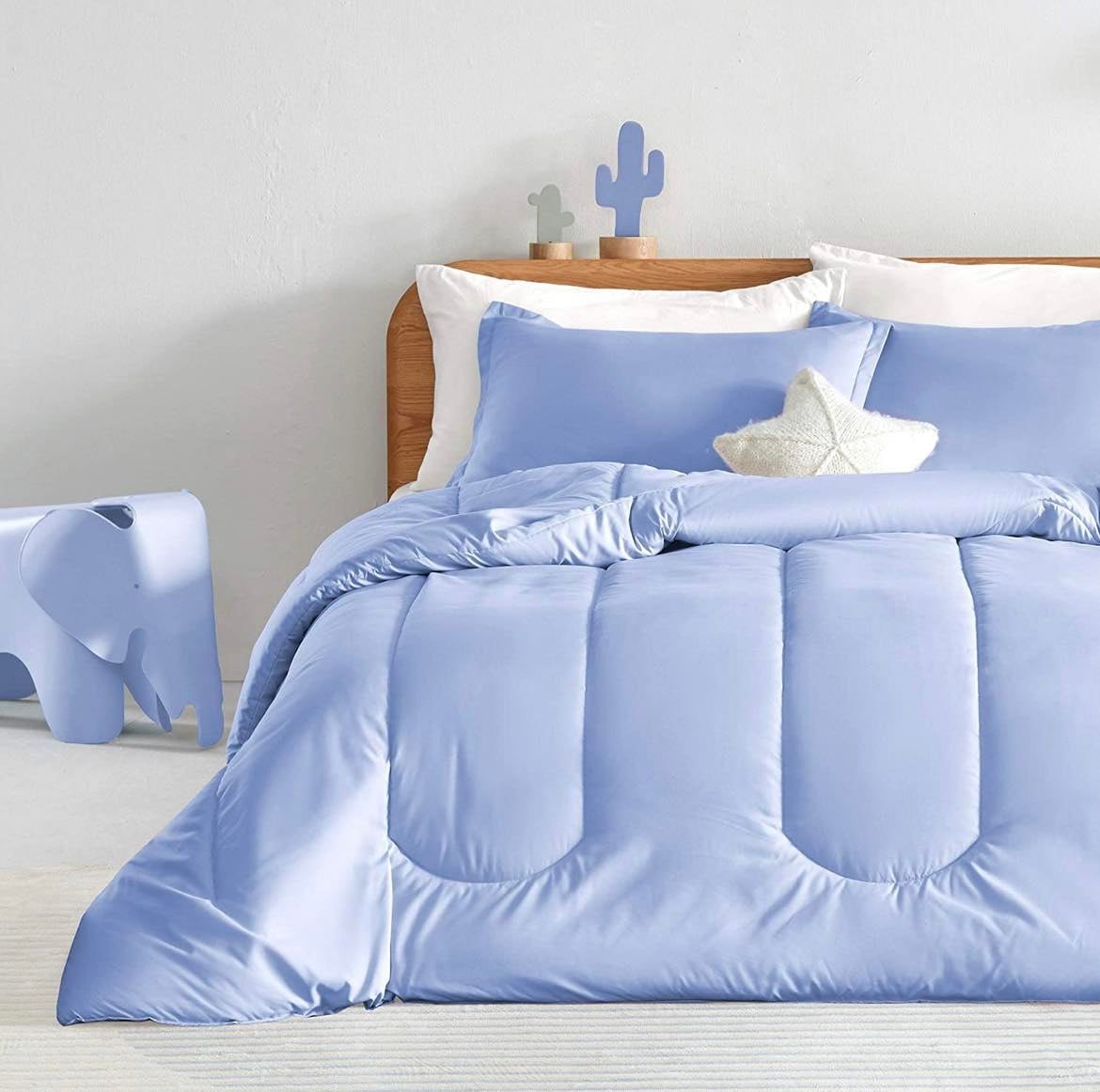 EDREDÓN TEFI HOME 1.5 PLAZAS ALGODÓN LISOS MONOCROMO 250 HILOS - 1