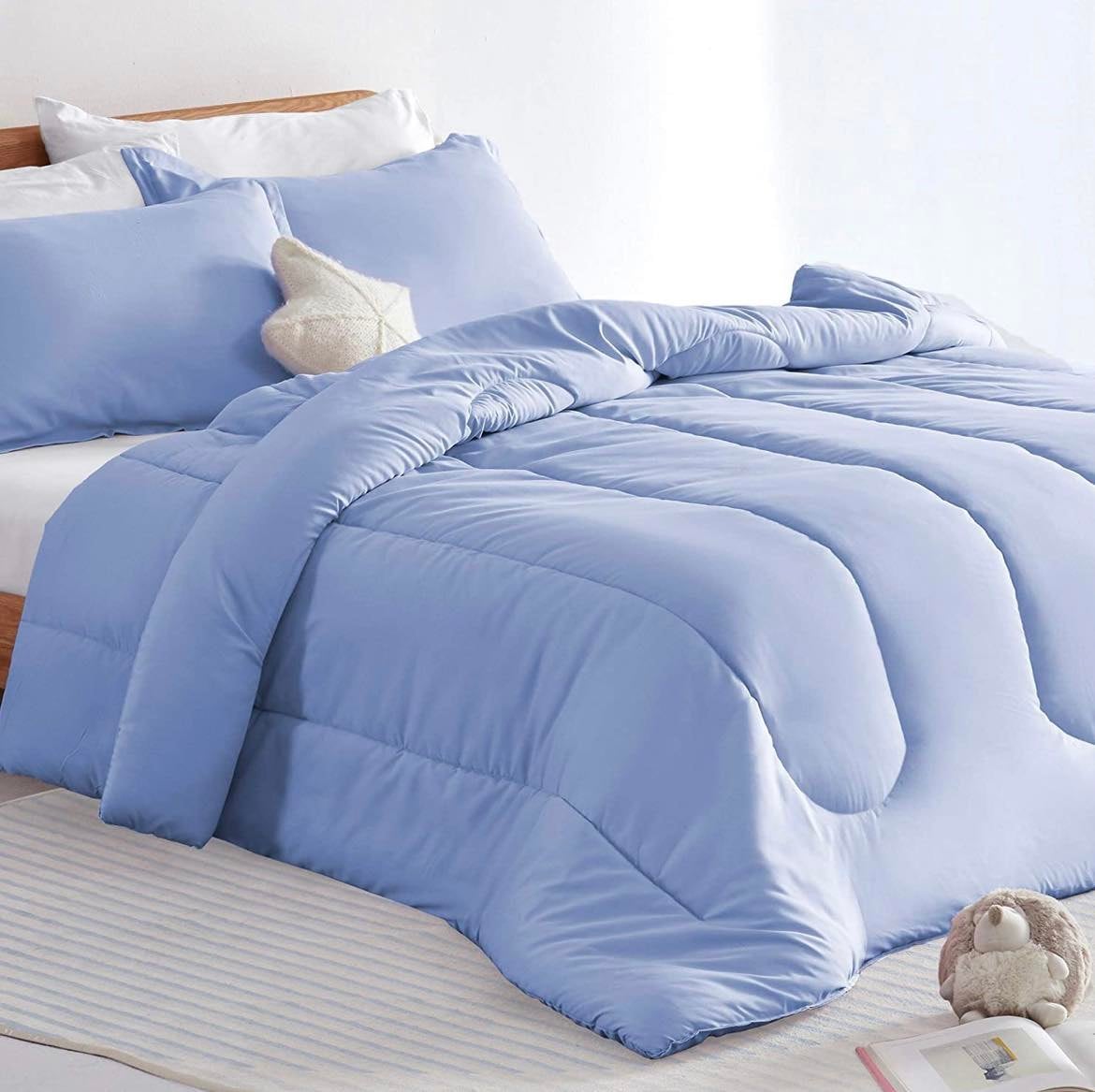EDREDÓN TEFI HOME 1.5 PLAZAS ALGODÓN LISOS MONOCROMO 250 HILOS - 2