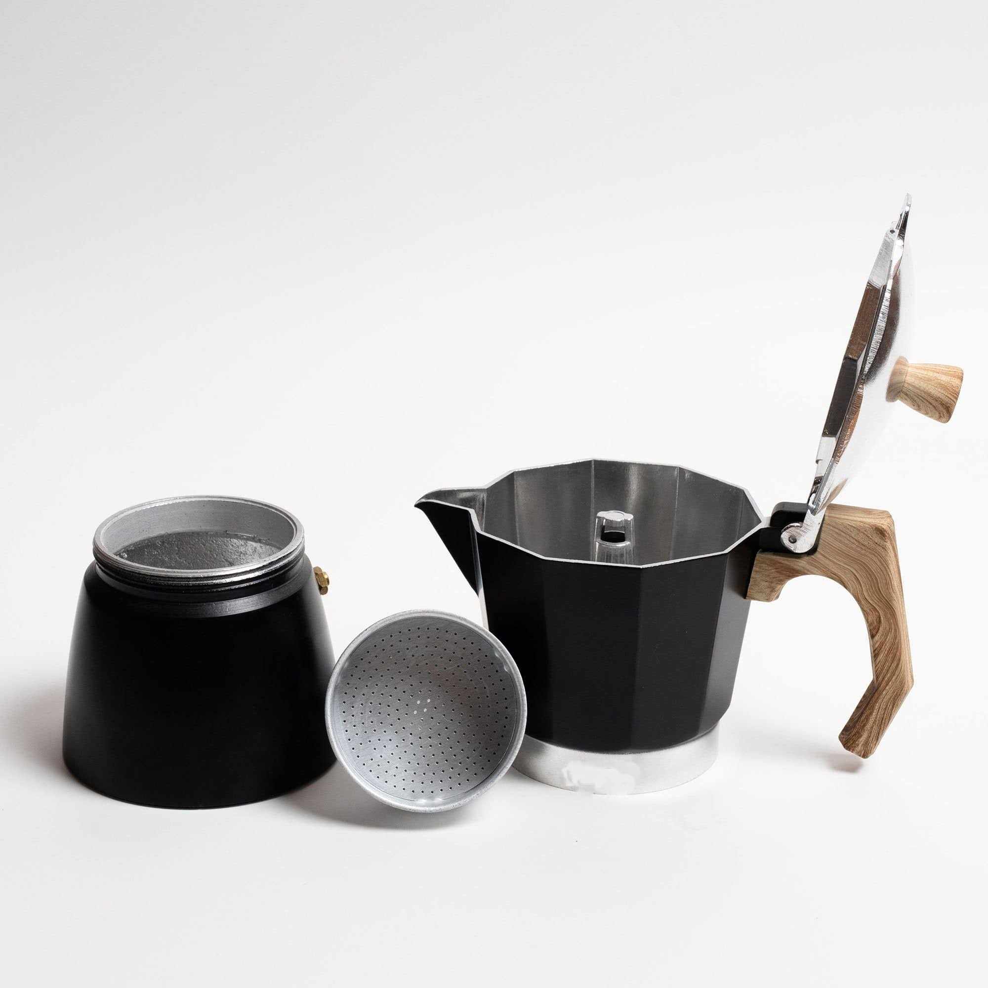 CAFETERA MOKA ITALIANA 6 TZAS VINTAGE - NEGRO - 2