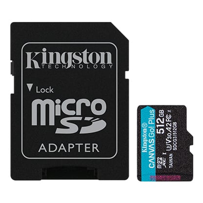KINGSTON MICRO SD CANVAS GO! PLUS 512GB C/ADAPTADOR 170MB/S - 1
