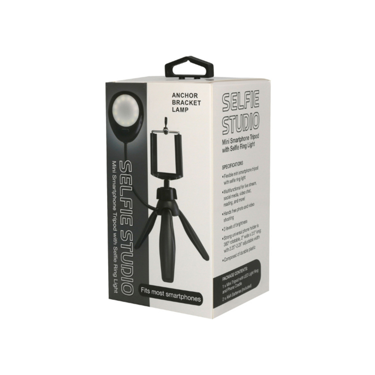 APEXEL TRIPODE APL-JJ21Y PARA SMARTPHONE CON LUZ DE ANILLO NEGRO - 4