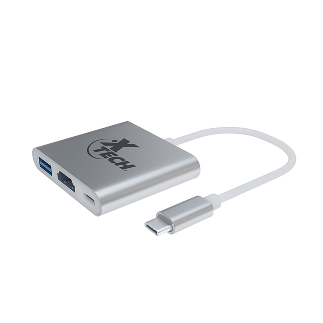 ADAPTADOR XTECH XTC-565 MULTIPUERTO 3 EN 1 USB TIPO C HEMBRA A MACHO - 4