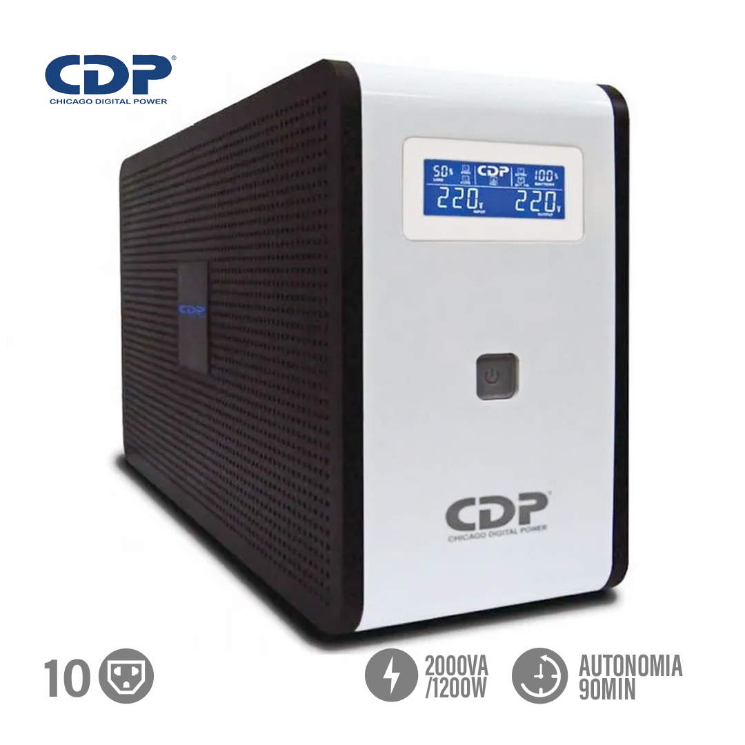 UPS INTELIGENTE CDP R-SMART2010I 2000VA/1200W AUTONOMIA 90MIN 10 SALIDAS - 1